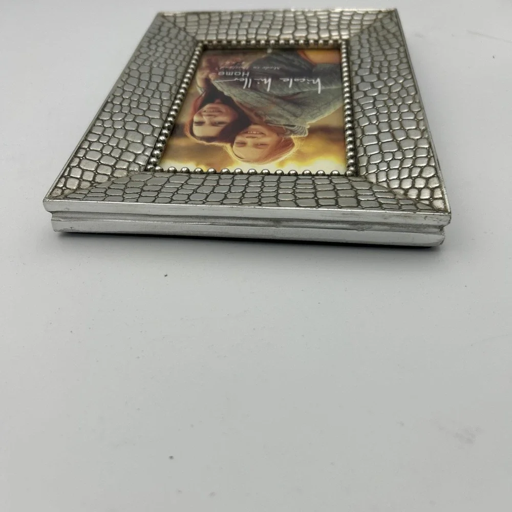 Nicole Miller Home Crocodile Silver 4 x 6 Photo Frame Solid Metal